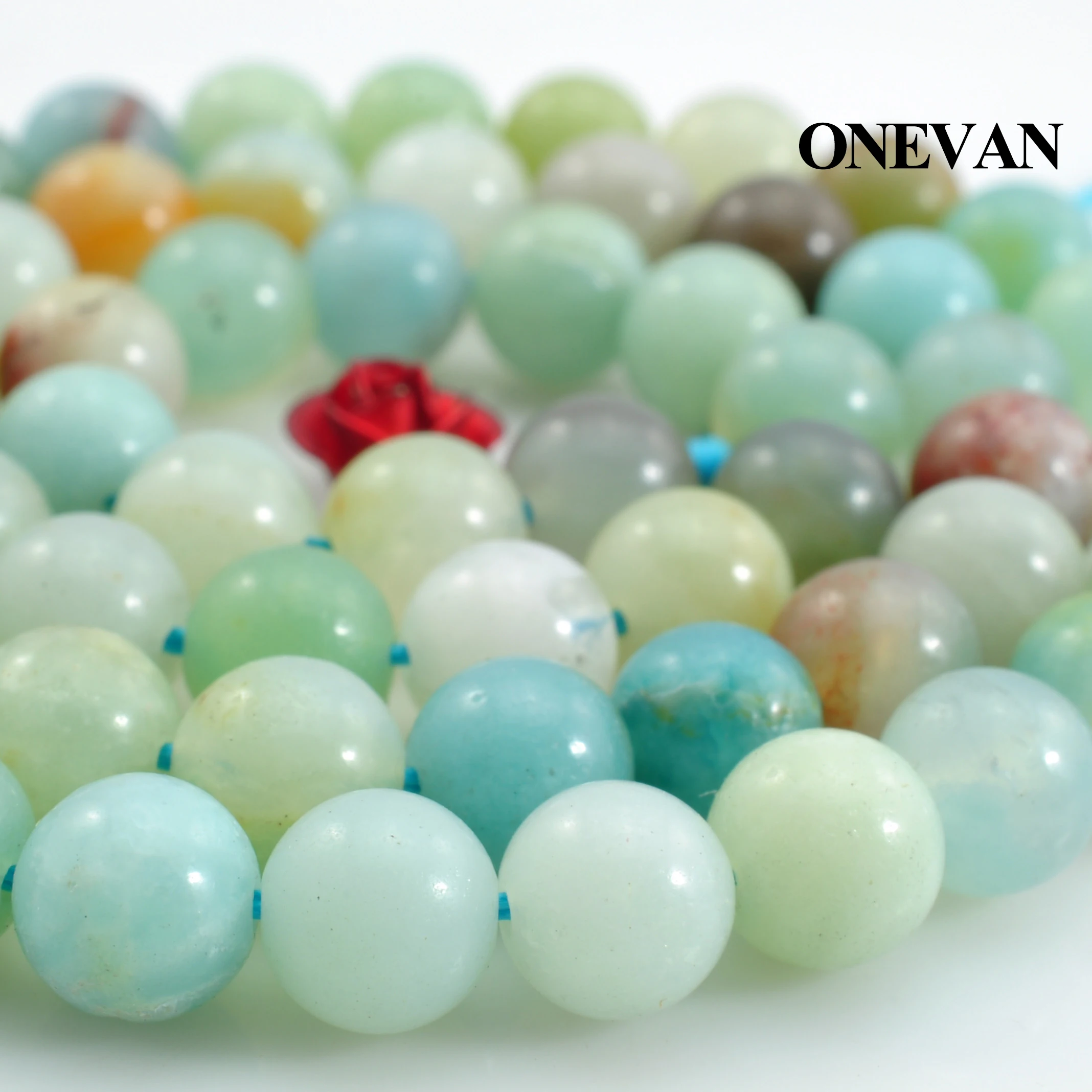 Натуральный красочный Амазонит onwan круглые бусины 6 12 мм незакрепленный камень