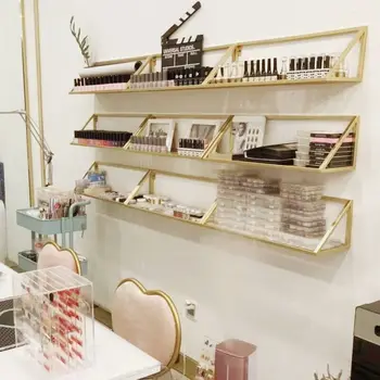 

Nordic iron wall storage rack nail polish shelf organizer industrial decor metal wall storage home organization and storage