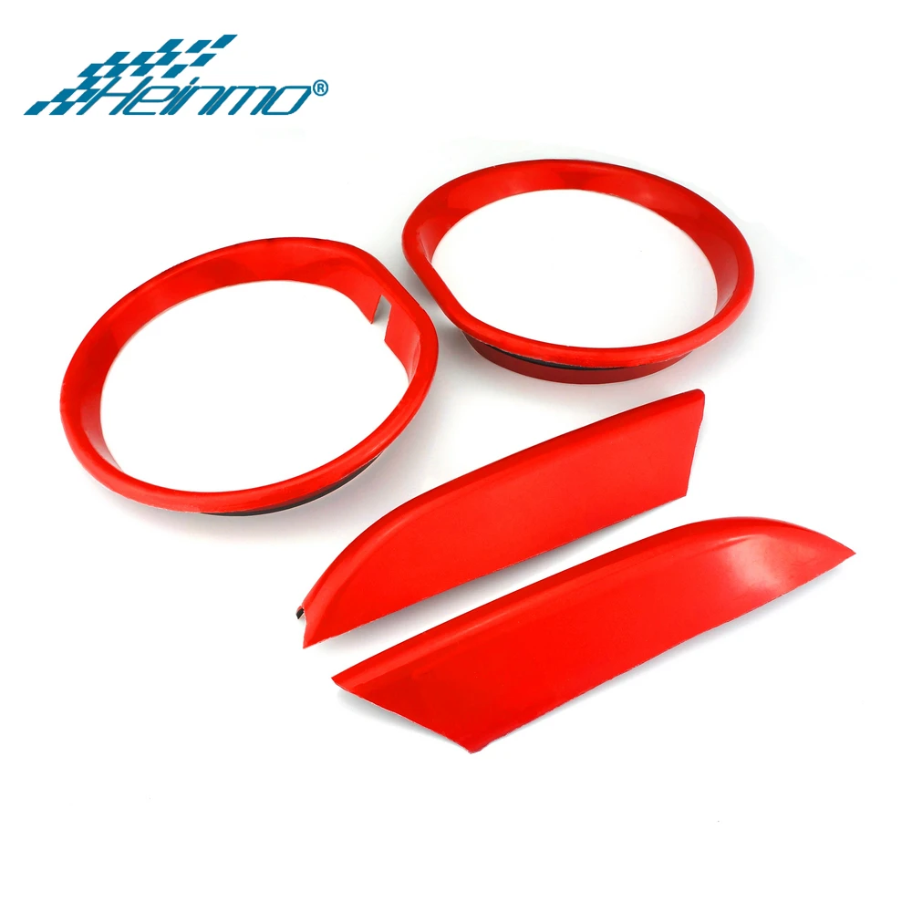 4pcs Red Для MINI F60 для MINI Countryman F60 Автомобильная передняя противотуманная фара крышка наклейка для MINI Cooper F60 аксессуары для MINI Cooper - Название цвета: 4pcs Red