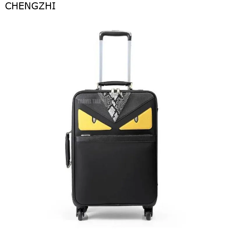 CHENGZHI 2" 24 дюймов Высокое качество Сумки на колёсиках spinner для женщин Винтаж кабина Дорожный чемодан на колесах