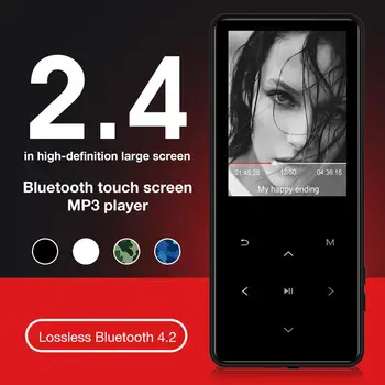 

MP3 Player With Bluetooth Speaker Touch HiFi Metal Mini Portable Walkman With Radio FM Recording English Player For Running