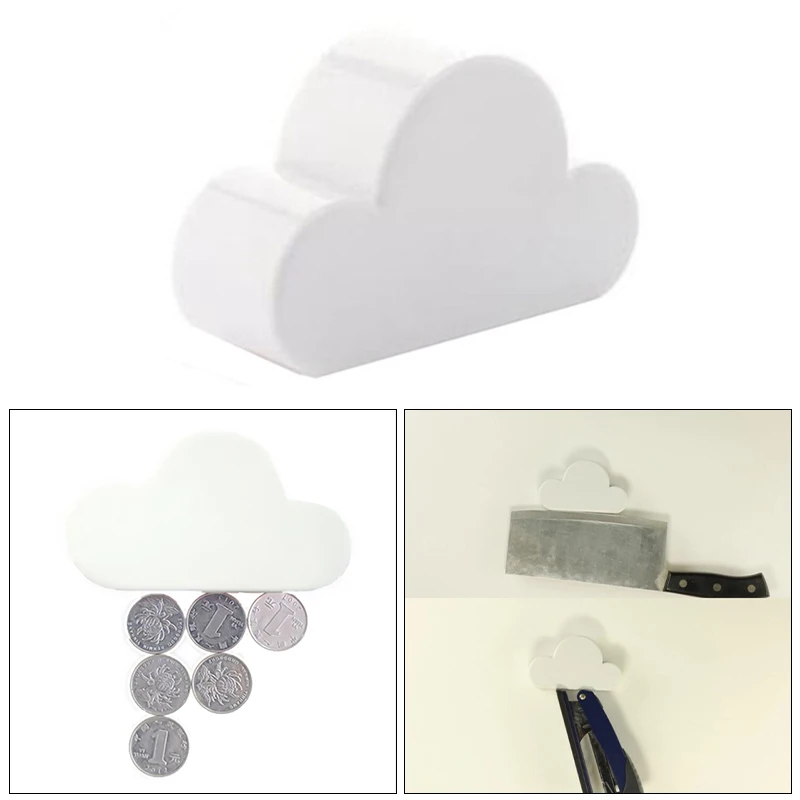 

Creative Keychain Cloud-Shaped Creative Holder Key Holder Fashion Magnetic White Cloud Hot New Novelty Cloud Magnetic Key Hook