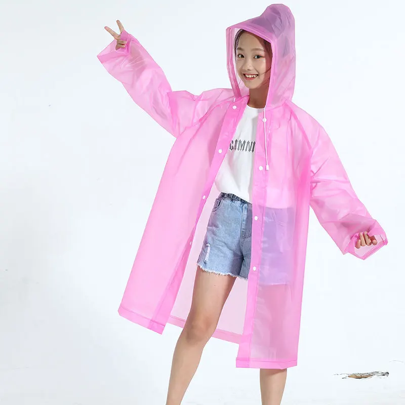 CHILDREN'S Raincoat Customizable Baby Hiking Thick Eva Young STUDENT'S Raincoat BOY'S Girls One-piece Full Body Poncho
