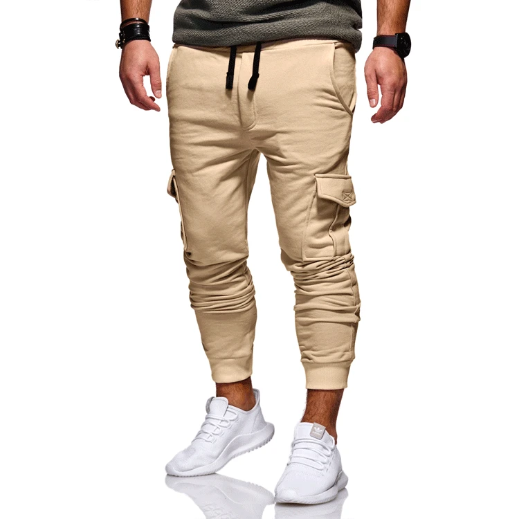 Лидер продаж Модные мужские повседневные спортивные брюки мужской спортивный костюм Фитнес тренировки спортивные штаны повседневные весенне-осенние брюки наряды - Цвет: Хаки