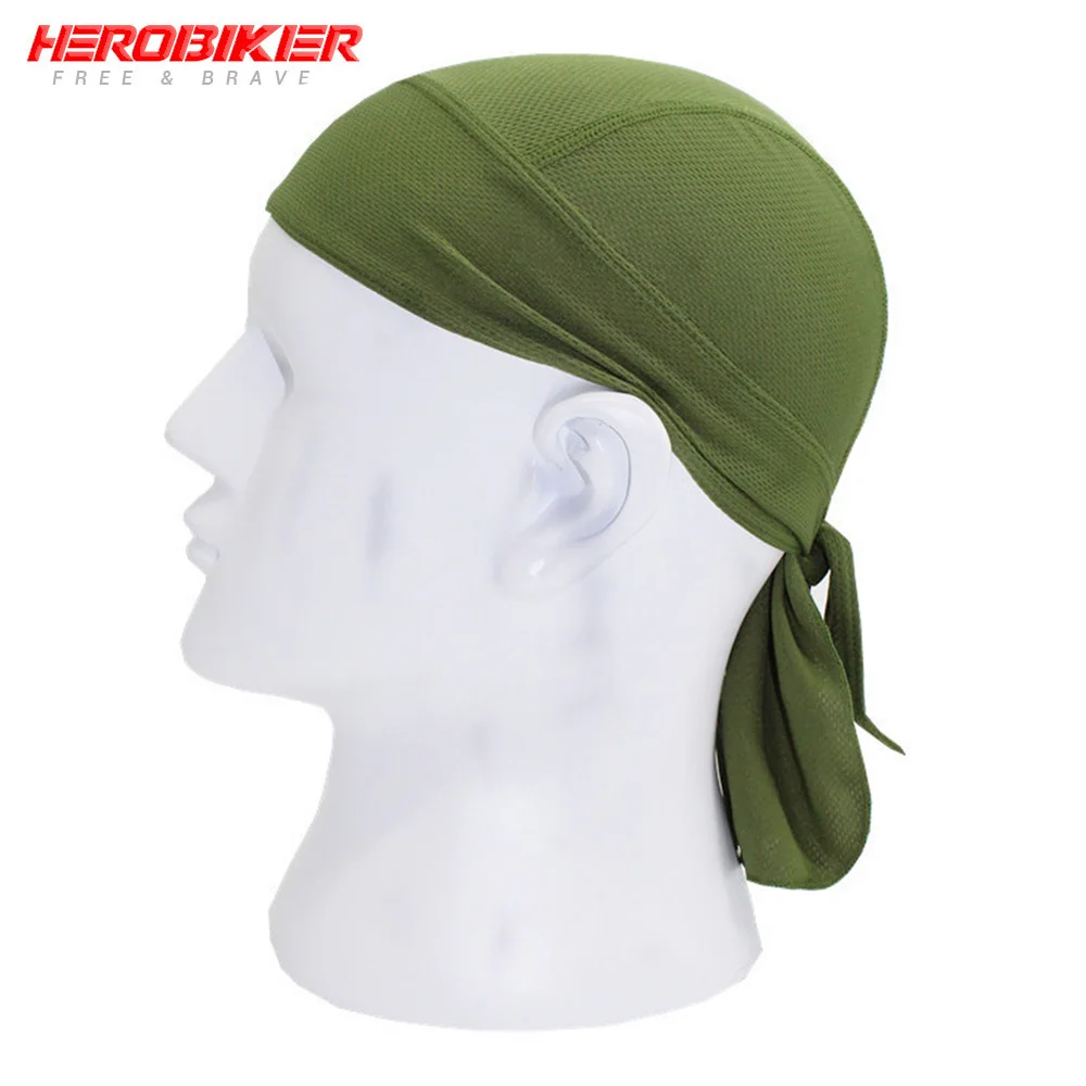 TJ-11 HEROBIKER мотоциклетная маска для лица, мотоциклетная Кепка с черепом, летняя быстросохнущая Балаклава, чалма-бандана, Защитная повязка на голову для мужчин - Цвет: TJ-11
