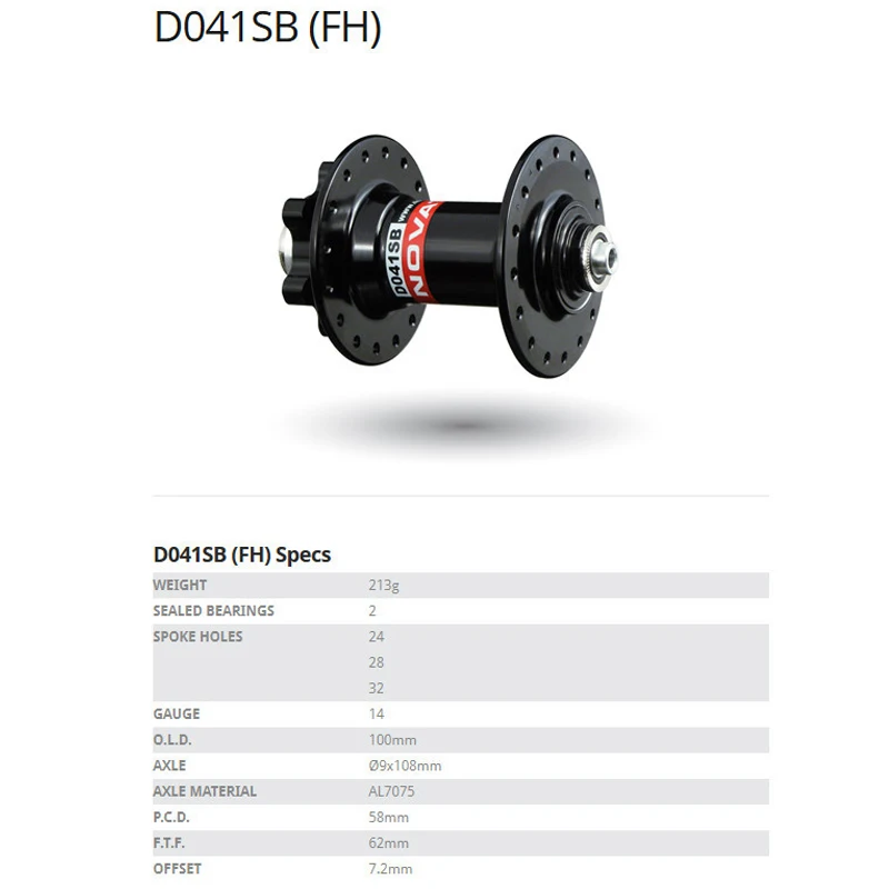 Novatec D041SB ПЕРЕДНЯЯ СТУПИЦА QRx100mm черный, красный 213 г MTB втулка для горного велосипеда 6 болтов дисковый тормоз AL7075 сплав Мост 20 24 28 32 36 отверстий