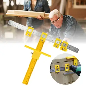 

Detachable Hole Punch Jig Tool Center Drill Bit Guide Set Sleeve Cabinet Hardware Locator Wood Drilling Woodworking Tool