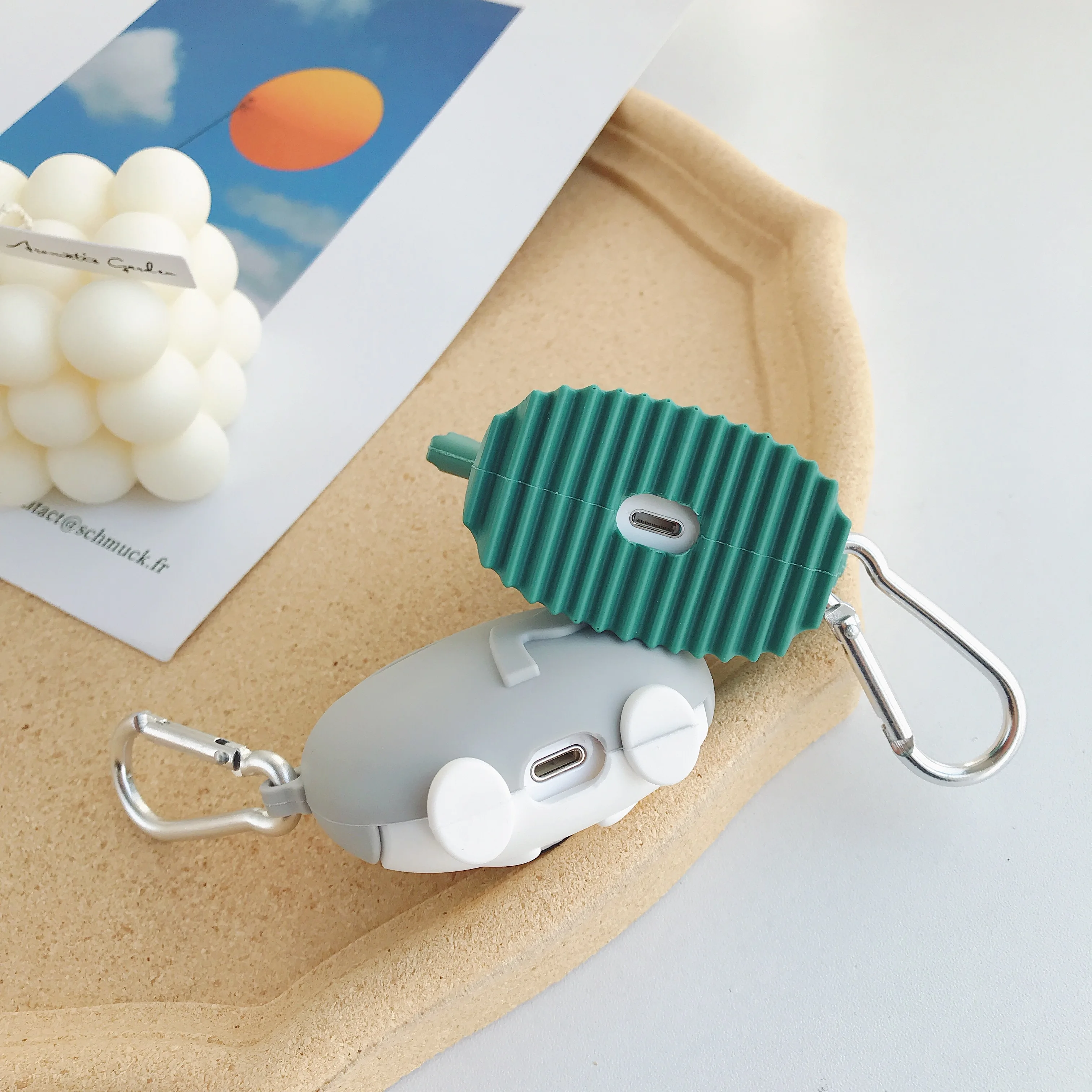 Чехол для наушников для Apple Airpods 1 bluetooth зарядная коробка 3D мультяшная Крышка для Airpods 2 чехол Защитная крышка с крючком