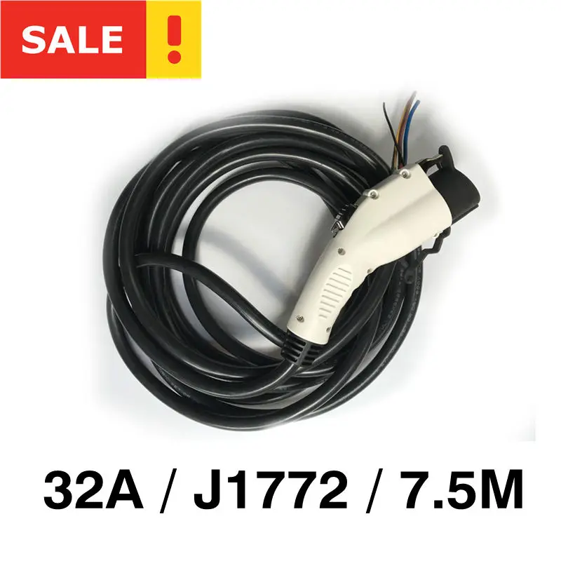 32A SAE J1772 электрические штекеры с 7 5 м UL/TUV кабельный EV разъем 85 220 В стандартный