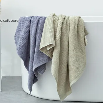 

Soft Solid Color Barth Towel Strong Absorption Bathrobe Cotton Head Wrap Quick Dry FaceTowel Household Hand Towel Set Bathroom