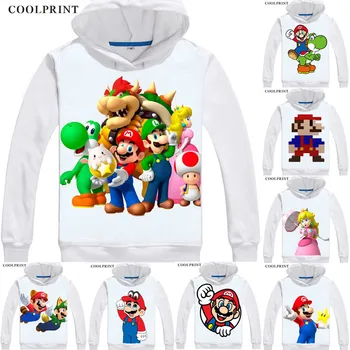 

Super Mario Bros Yoshi Peach Princess Luigi Shy Guy Anime Cosplay Custom Pullover Sweatshirt Hoodie Classic Printed Fashion