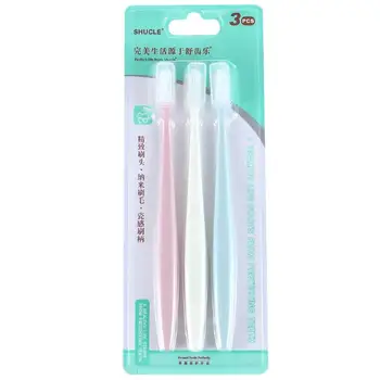 

3Pcs/Set Soft Toothbrush Oral Hygiene Nano Toothbrush Solid Color Portable Couple Toothbrush