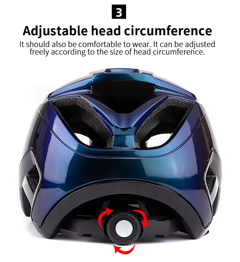 ROCKBROS Casque de vélo VTT Casque de protection léger Noir