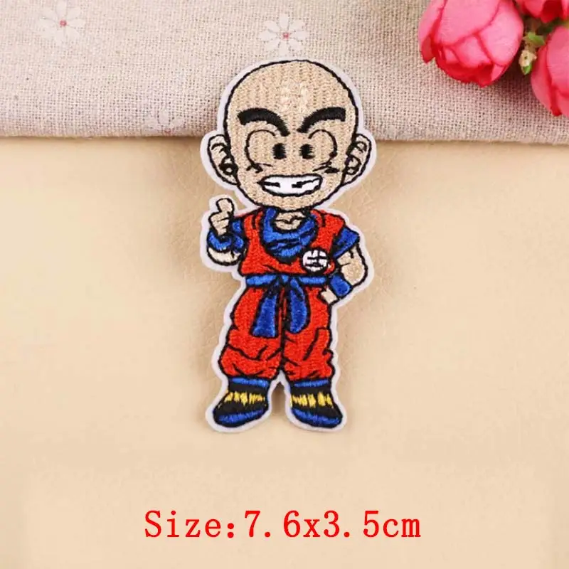 Никелевый Prajna нашивки в стиле аниме для одежды Dragon Ball Goku нашивки с железной вышивкой нашивки для одежды наклейки нашивки на одежду - Цвет: Никелевый