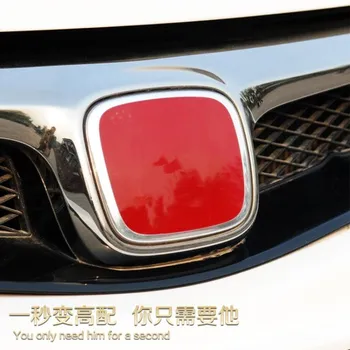 

quality red 3D sticker Acrylic Car Steering Wheel rear and front emblem Badge for civic fit accord jazz crv