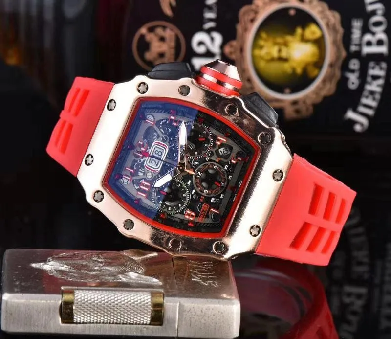 Красный бренд класса люкс siliconce dz Авто Дата Неделя дисплей светящиеся часы для дайверов нержавеющая сталь наручные часы Мужские часы - Цвет: 2