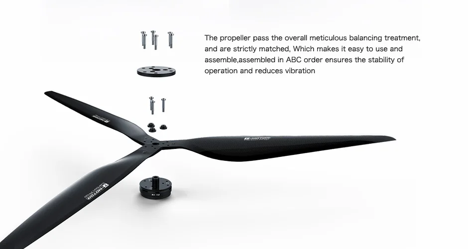 T-Motor profession CF G26*8.5 Prop - CF Three-blade propeller Carbon Fiber Propellers for multicopter UAV CW CCW Brushless motors 11