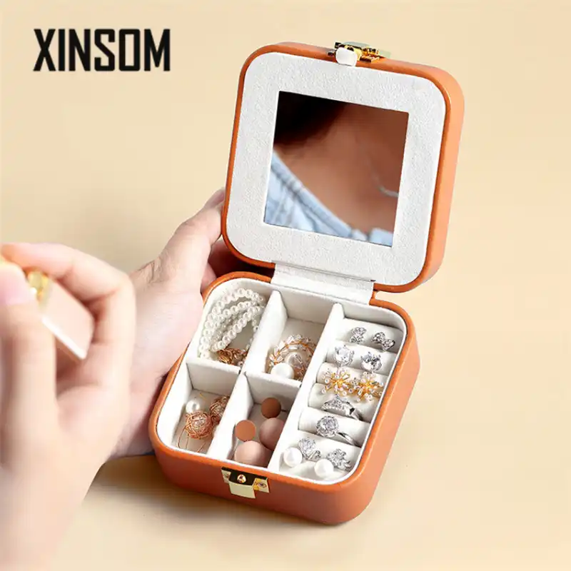 XINSOM Женская шкатулка для украшений высокого Ёмкость ожерелье серьги кольца