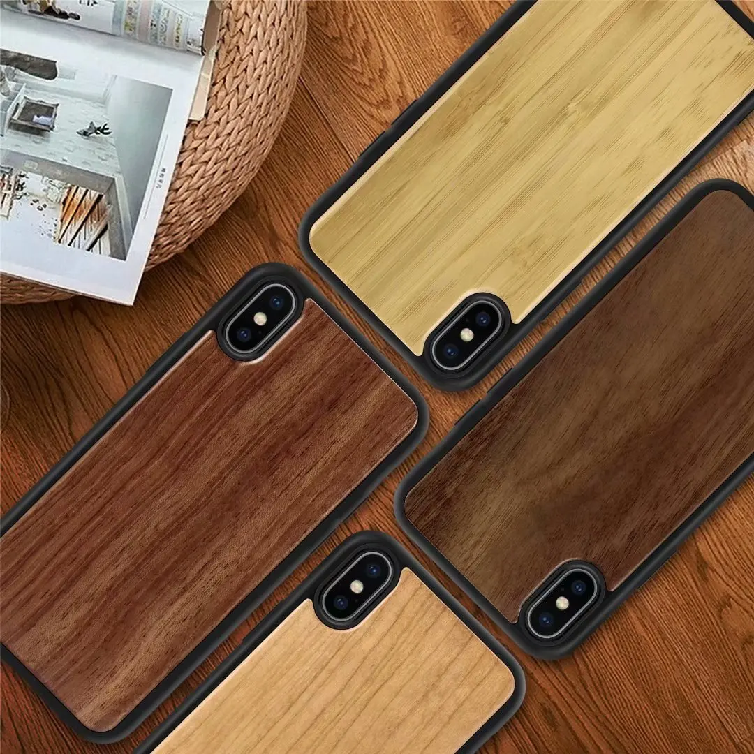 

[High quality solid wood] Lederen Telefoon Case Voor iPhone 7 11 Pro Cover Voor iPhone 6s 6 Plus X XS Max XR Case Capa Coque
