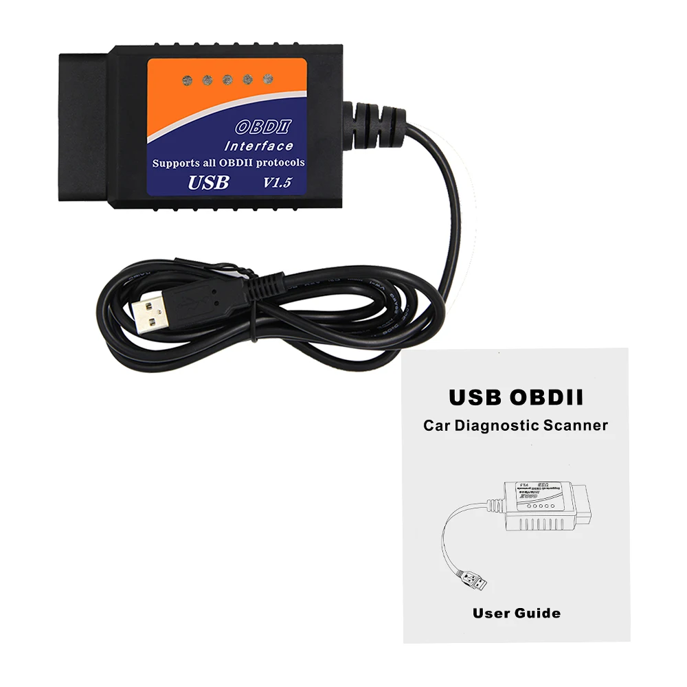 Автомобильный диагностический сканер ELM327 V1.5 PIC18F25K80 USB для FORScan OBD2 OBDII MINI ELM 327