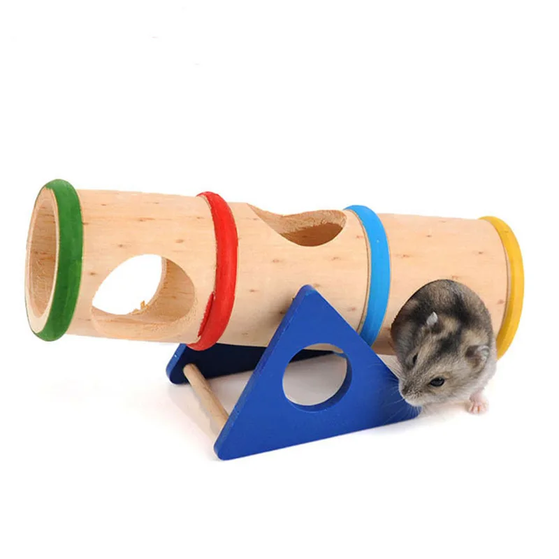 Hot XD-Pet Small Animal Playground- Wooden Seesaw Toy for Small Animals like Dwarf Hamster and Mouse