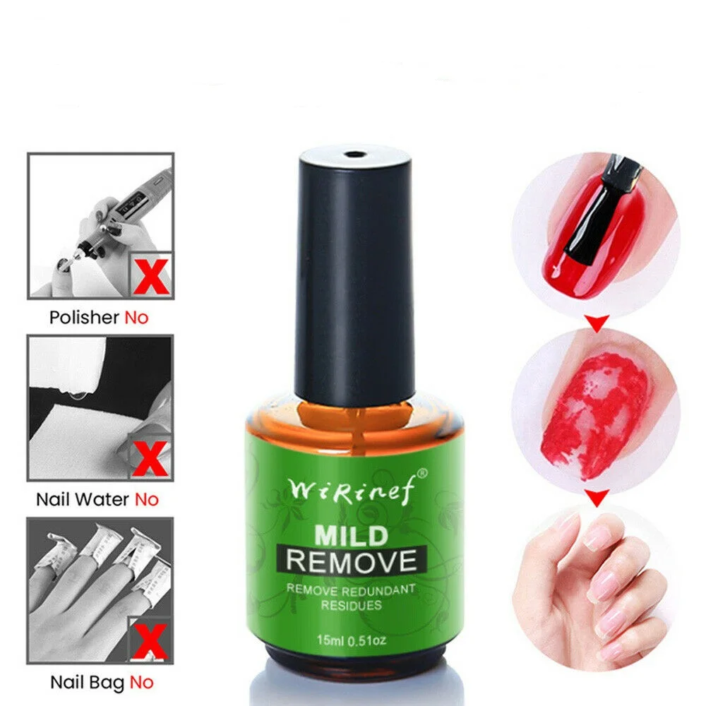 15ml 15ML Magic Nail Polish Remover Nail Polish Delete Primer Nail Burst Cleanser Soak Off Cap UV Gel Polish Cleaning Accessories - Цвет: 15ml