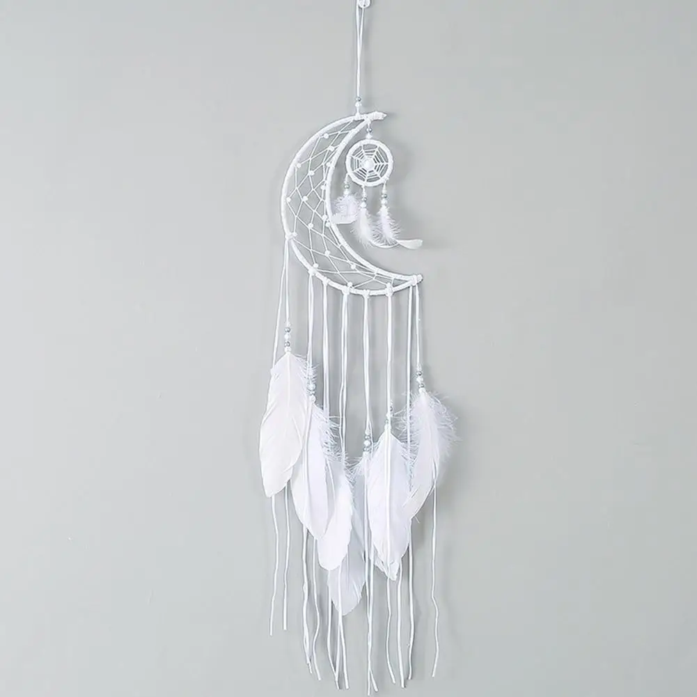 

Mini Moon Wind Chimes Dream Catcher Handmade Dream Catchers Net Hanging Decoration Ornament for Room Car #BW