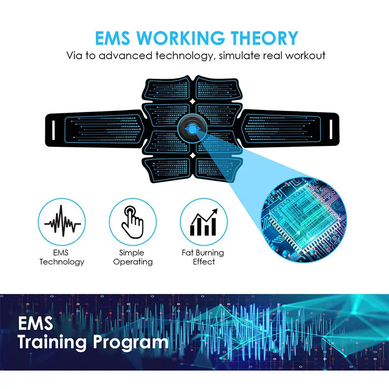 Умный тренировочный тренажер EMS C 8 упаковок общее оборудование для фитнеса из АБС