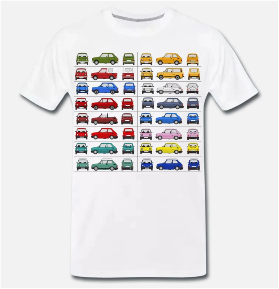 Футболка Fiat 126 лет 70 автомобилей миф Классические тачки 1 ритм S-M-L-Xl Harajuku топы