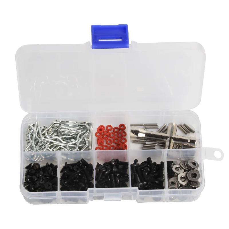 High Quality 270Pcs Practical Special Repair Tool Screws Box Set for 1/10 HSP RC Car+ Hexagon Wrench