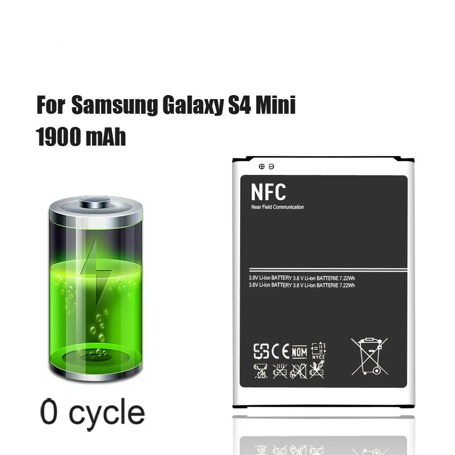Аккумулятор PINZHENG B500BE для Samsung Galaxy S4 Mini I9190 I9192 I9195 I9198 1900 мАч сменные