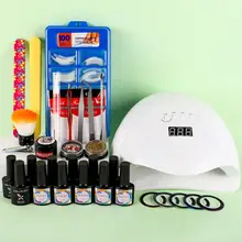 Набор для ногтей, УФ светодиодный светильник, сушилка с гелем для ногтей, набор для маникюра, набор инструментов, комплект гель-лаков для ногтей, инструменты для дизайна ногтей