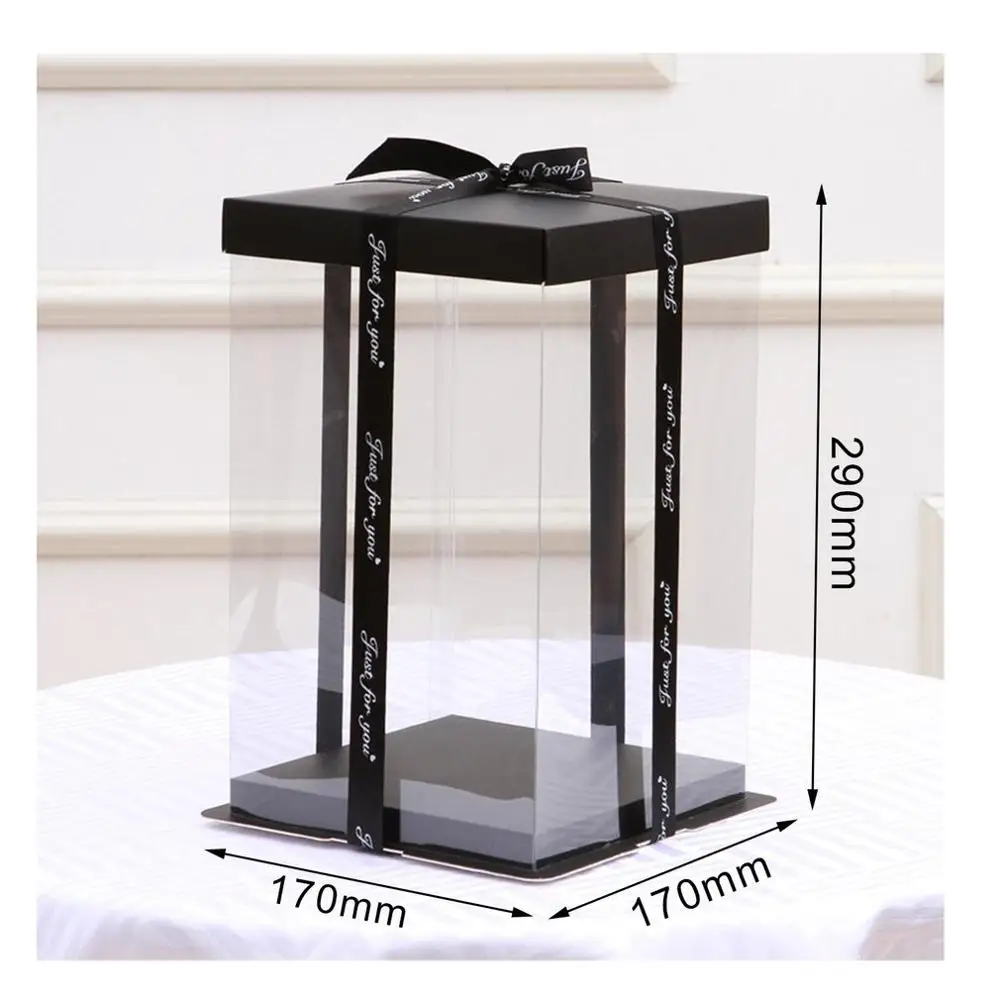 

Transparent Empty Gift Box for Artificial Teddy Bear Rose Flower Gifts Box Women Plush Bear Rabbit Gift