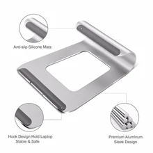 

Slim Laptop Cooler Holder Humanized Design for 11-15inch Tablet Silver New