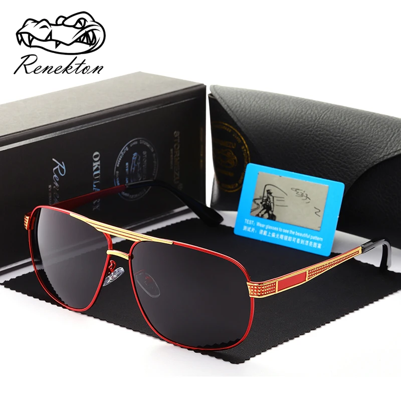 

2020 Renekton new Brand Classic Vintage Polarized Sunglasses for Men Driving Alloy Frame Sun Glasses Male Goggles UV400 Gafas