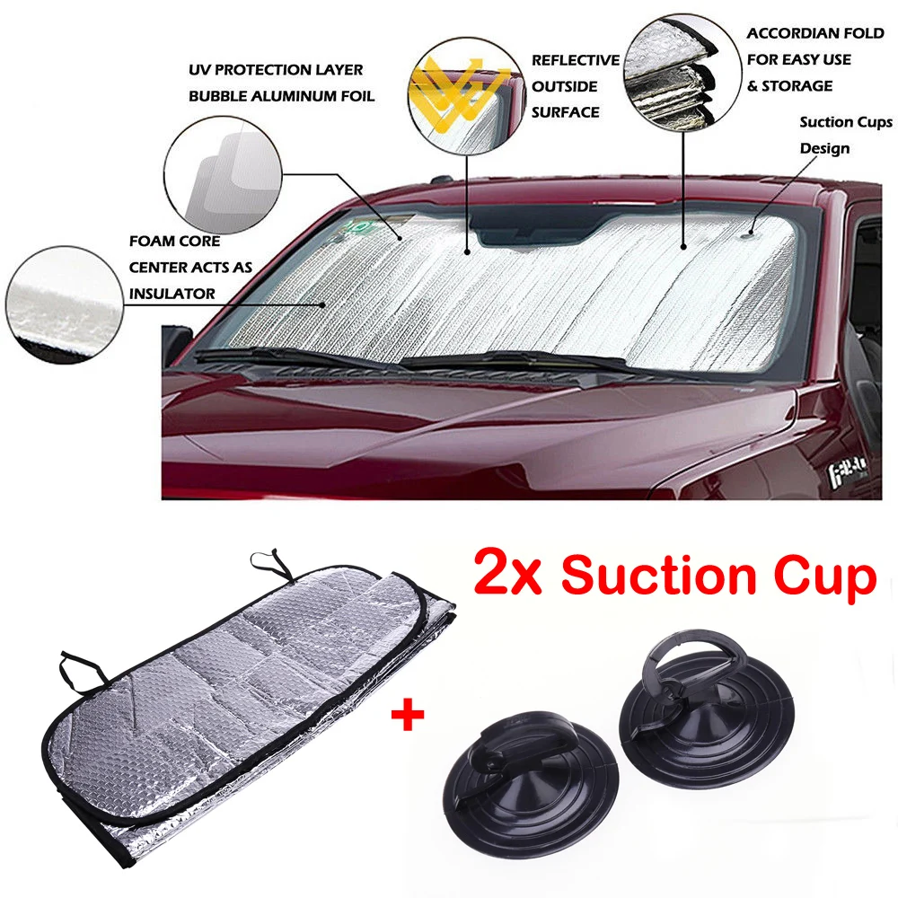 FGen Windscreen Cover More Care for Your Car Front Windscreen Sunshade Universal Car UV Protection Car Front Sunshade 
