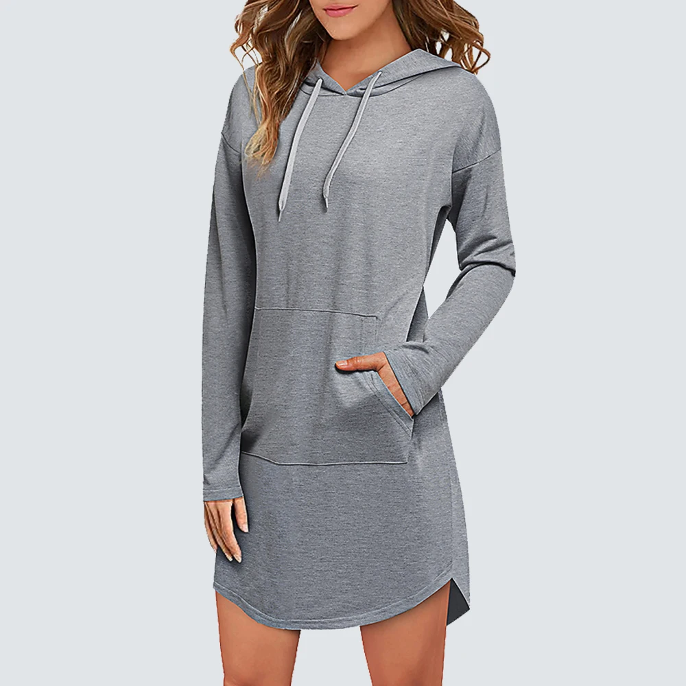 Женские однотонные толстовки с капюшоном свитшоты джемпер длинным рукавом