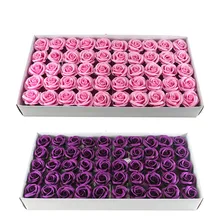 50 шт./компл. корейский четырех-Слои мыло розы искусственные головки цветов для подарочной коробке букет невесты дома Свадьба Декор Сделай Сам