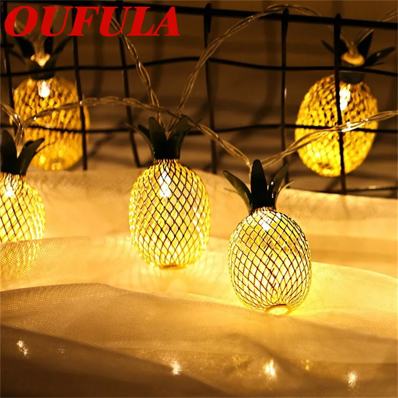 Светодиодный фонарь OUFULA батарейный блок лампа для праздничного украшения
