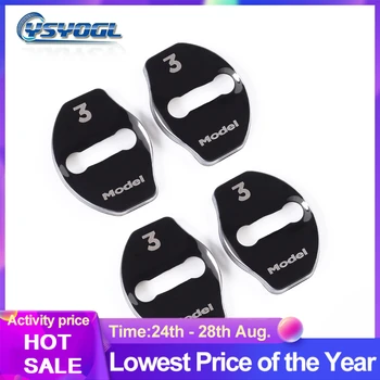 

Car Door Lock Buckle 3D Cover Car Stickers Car Accessories For Tesla Model 3 Car Decoration Door Lock Protective Anti-rust Cover