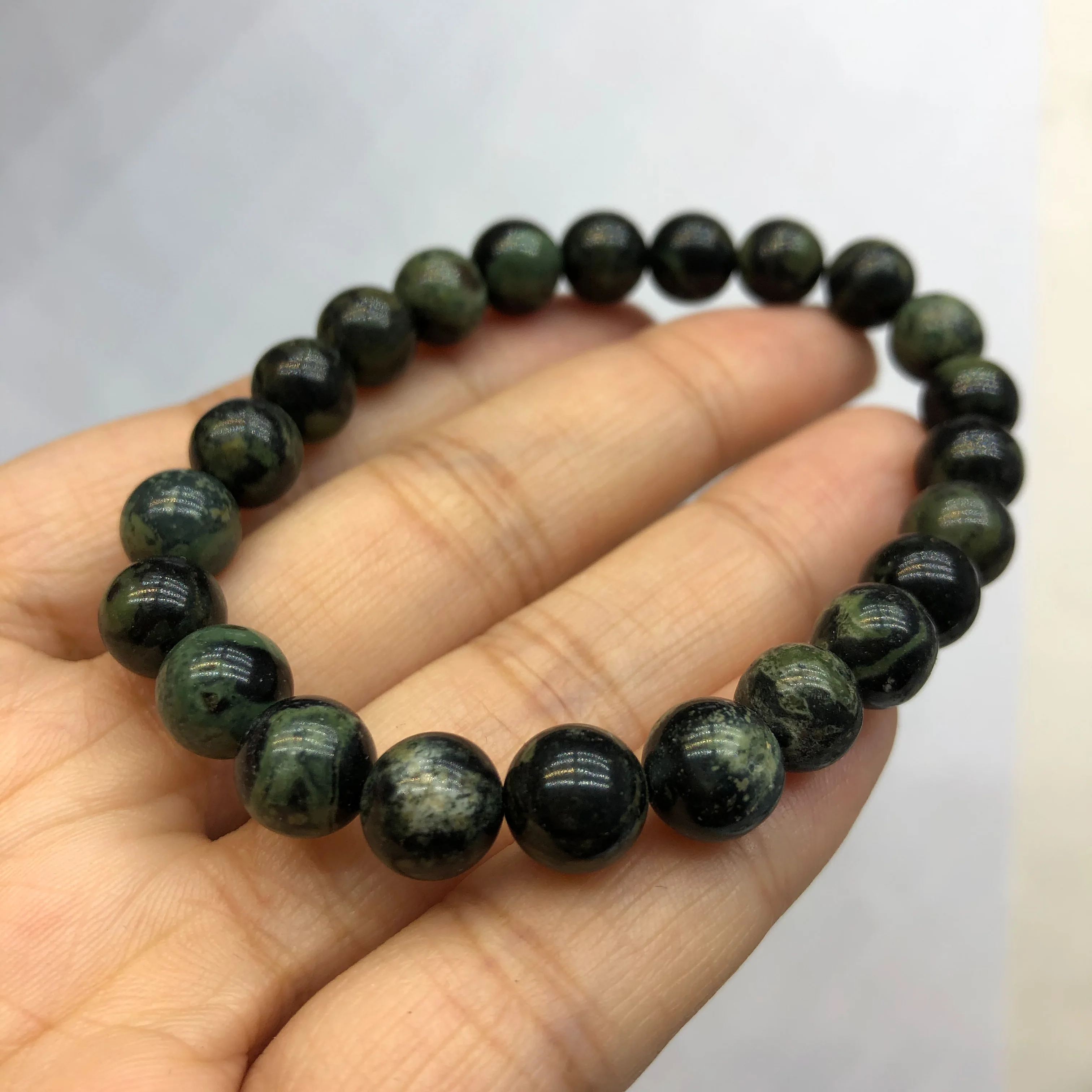 Craft Supplies & Tools Green KAMBABA JASPER Bracelet aka Nebula