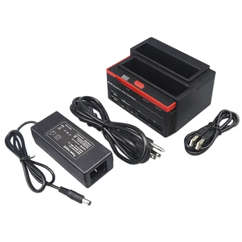 

External Two SATA IDE HDD Docking Station 2.5''/3.5''Hard Drive Card Reader set