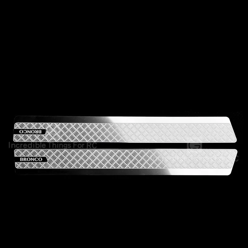 Stainless Steel Side Skirt Anti-scratch Plate For 1/10 Rc Crawler Trx4 T4 Ford Bronco Side Skirt Scratch Panel Anti-skid