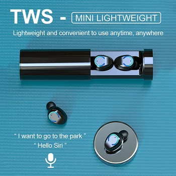 

TWS Wireless Earphones Mini 3D Stereo 5.0 Bluetooth Earphone Sports Waterproof Headphones Bluetooth Headset with Dual Microphone