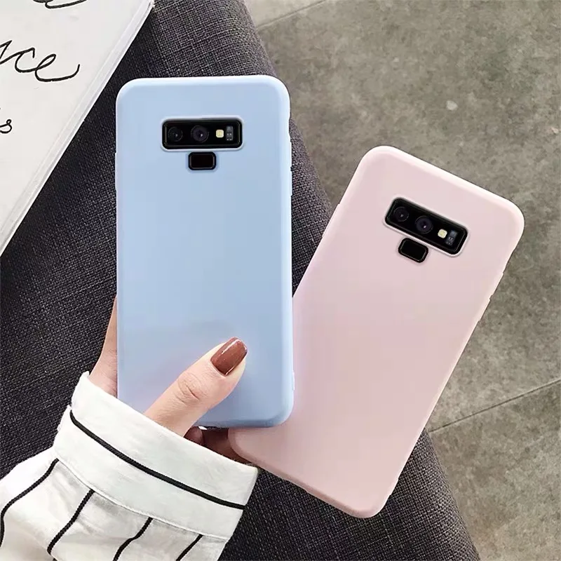 Карамельный цвет силиконовый чехол для телефона для samsung Galaxy Note 9 8 10 Plus S10 S9 S8 Plus S10e S6 S7 Edge Tpu Мягкий матовый тонкий чехол S8