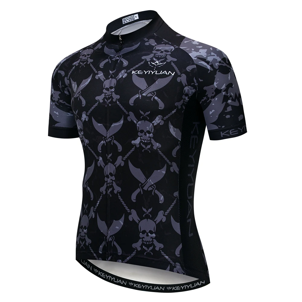 

KEYIYUAN 2023 Men Short Sleeve MTB Cycling Jersey Tops Mountain Bike Sports Wear Bicycle Riding Clothes Mallots Ciclismo Hombre