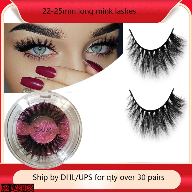 

Long Mink Lashes 3D Mink Eyelashes 100% Cruelty free Lashes Handmade Reusable Natural Eyelashes Popular False Lashes Makeup