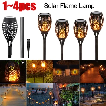 

2020 NEW 96 Led Solar Flame Lamp IP65 Waterproof For Garden Landscape Decor Garden Lawn Light Landscape Lights 1/2/3/4Pcs