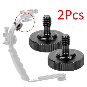 

2pcs Thumb Screw Camera Quick Release 1/4 inch Thumbscrew L Bracket Screw Mount Adapter Bottom 1/4 inch-20 Female Thread