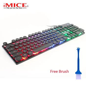 

imice AK-800 Suspend Keycap Wired Keyboard with 104 Backlight Keypad Mechanical Hands Feeling Keyboard for Gamer Application